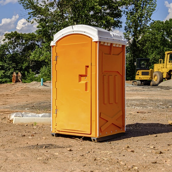 are there any restrictions on what items can be disposed of in the portable restrooms in Woodruff County